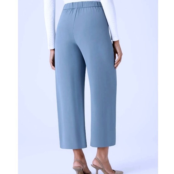 Halara High Waisted D-Ring Buckle Belted Wide Leg Pants Forget-Me-Not SZ S NWOT - Picture 4 of 15